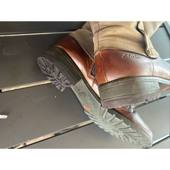 Clarks Neeve Ella Gotetex Knee Hogh Brown Riding  Boots 5 - Picture 13 of 16